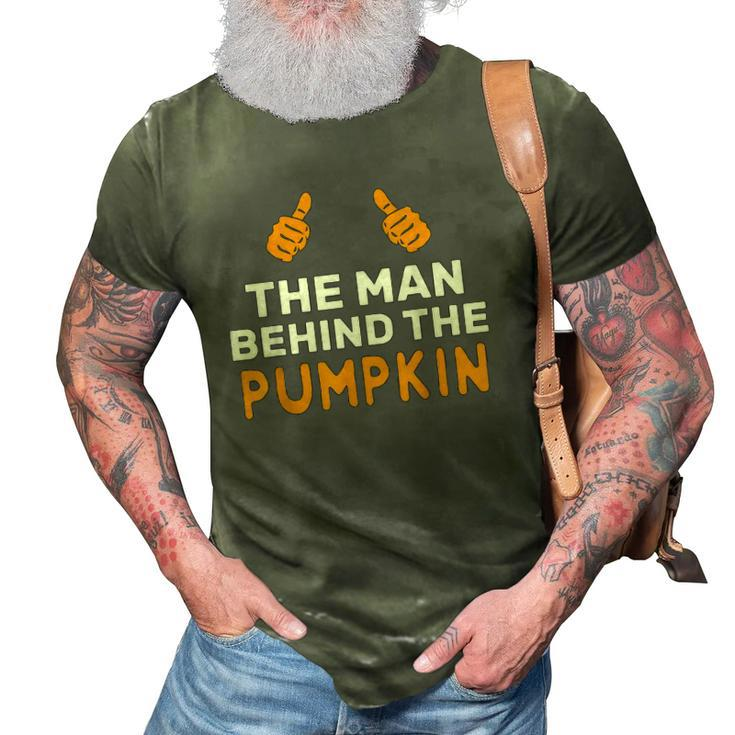 Mens Halloween Pregnancy  For Men Funny Pumpkin Dad Costume 3D Print Casual Tshirt