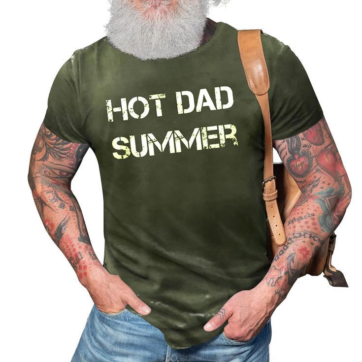 Mens Hot Dad Summer Fathers Day Summertime Vacation Trip 3D Print Casual Tshirt