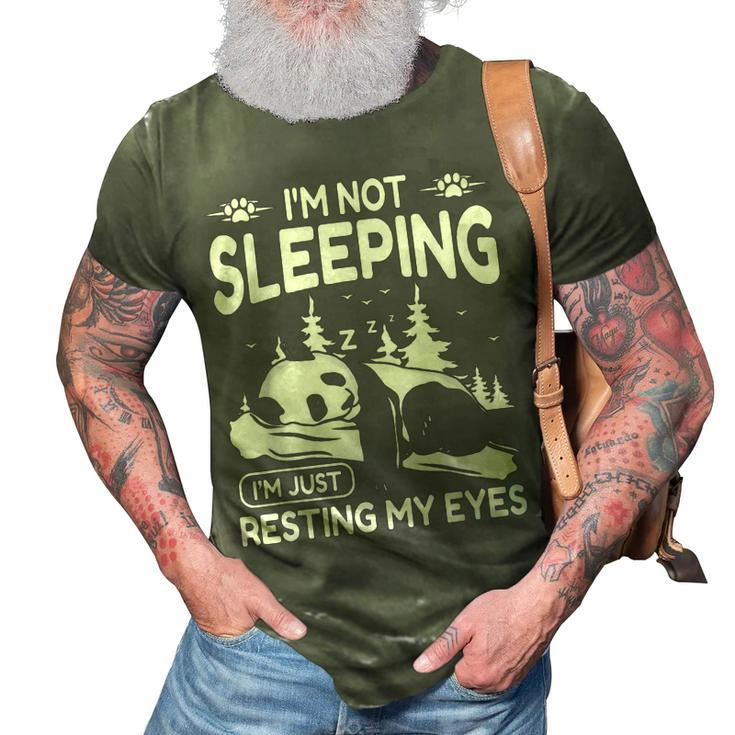 Mens Im Not Sleeping Im Just Resting My Eyes Dad Apparel  3D Print Casual Tshirt