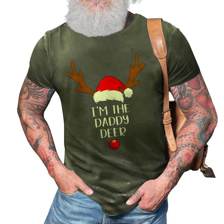 Mens Im The Daddy Deer Matching Family Group Gift Fun Christmas 3D Print Casual Tshirt