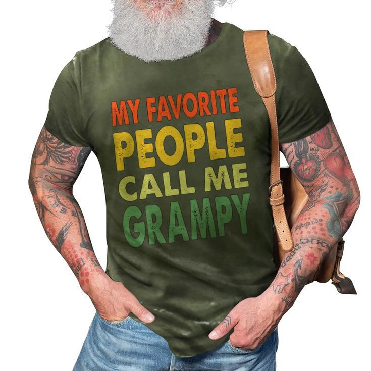 Mens My Favorite People Call Me Grampy Vintage Retro Funny Gifts 3D Print Casual Tshirt