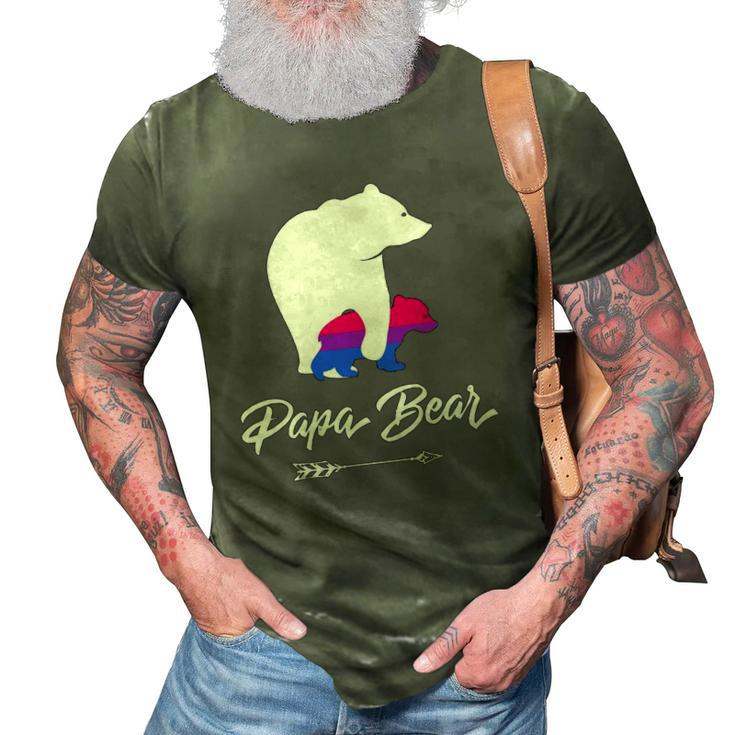Mens Papa Bear Lgbt Straight Ally Bisexual 3D Print Casual Tshirt