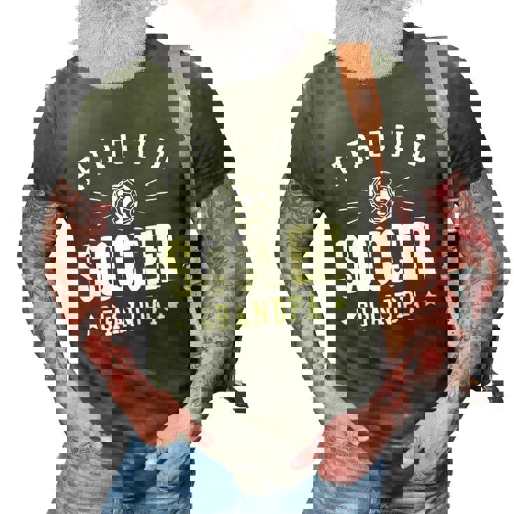 Mens Proud Soccer Grandpa Gift 3D Print Casual Tshirt