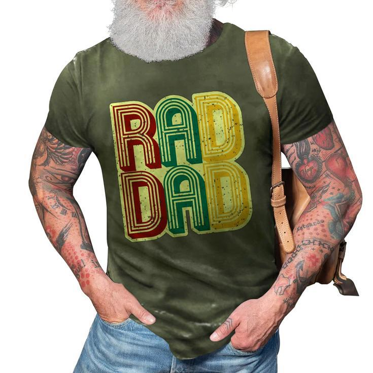 Mens Rad Dad  Vintage Retro Fathers Day Gift 3D Print Casual Tshirt