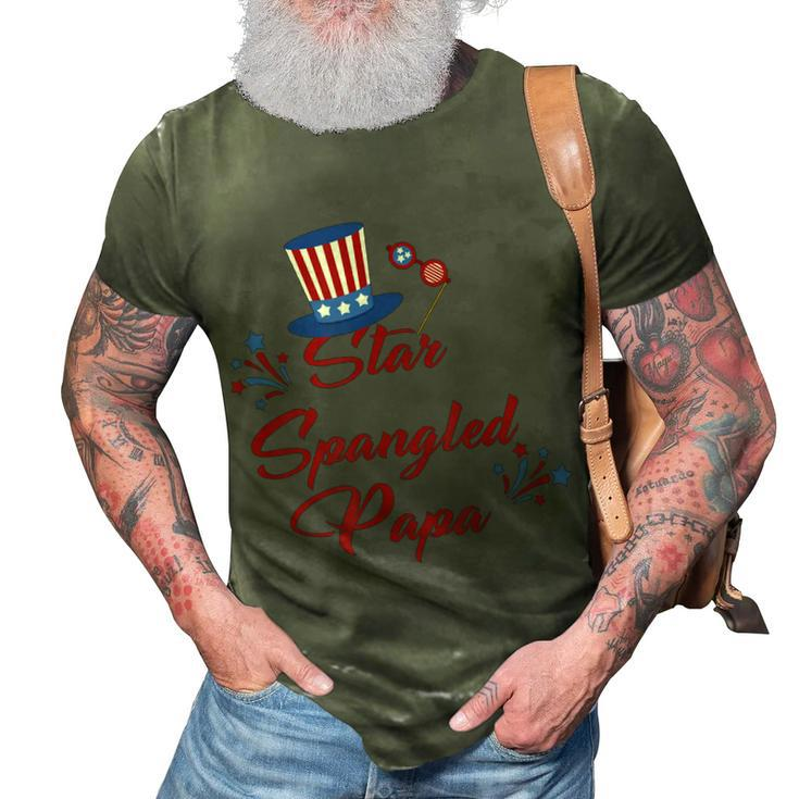 Mens Star Spangled Papa  4Th Of July Fathers Day Dad Gifts 3D Print Casual Tshirt