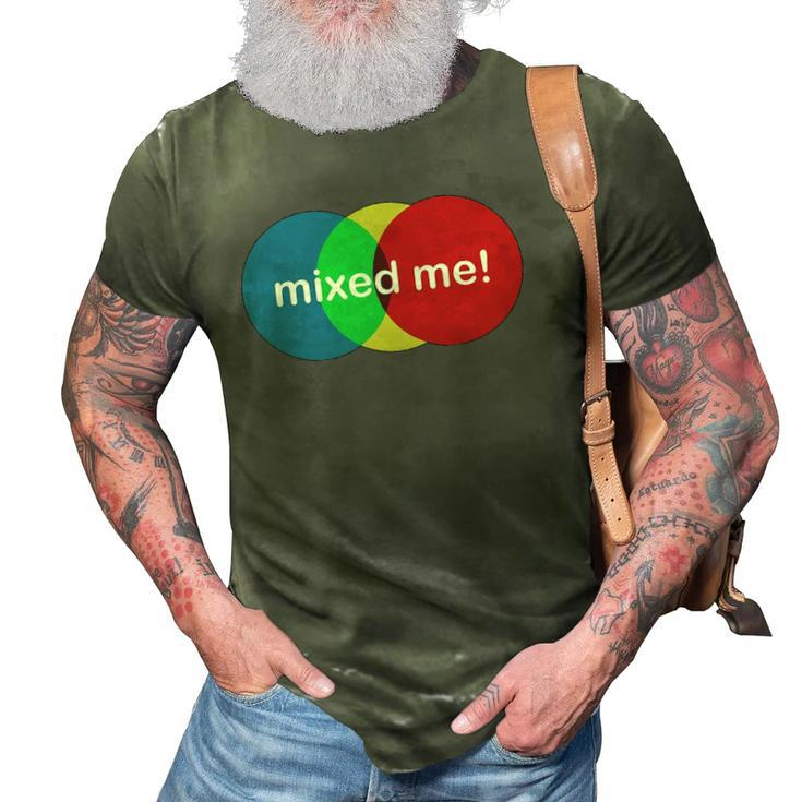 Mixed Me Funny Colors Colouring 3D Print Casual Tshirt