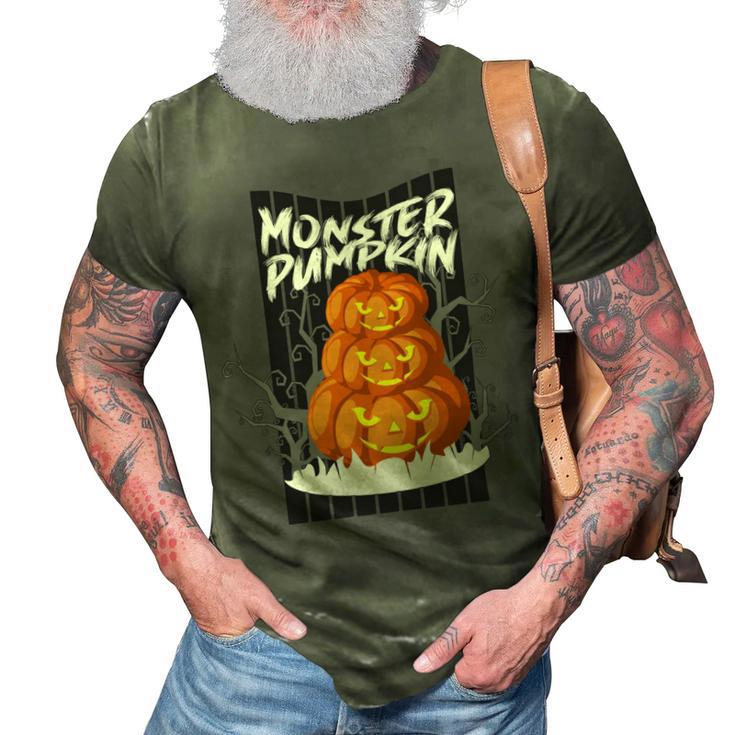 Monster Pumpkin 3D Print Casual Tshirt