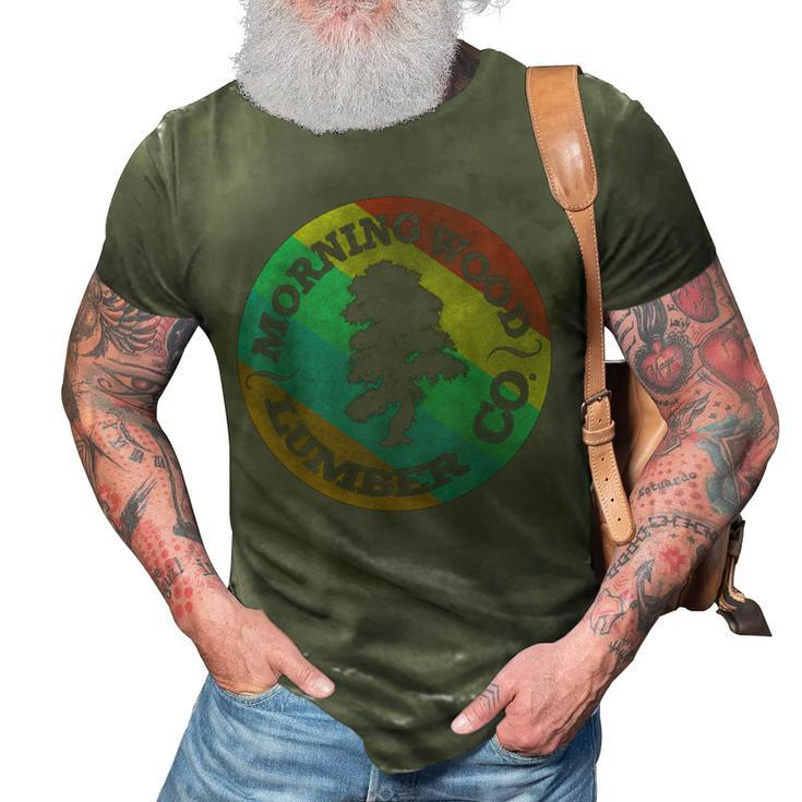 Morning Wood Slogan Gag  Lumberjack Logger Lumber  V2 3D Print Casual Tshirt