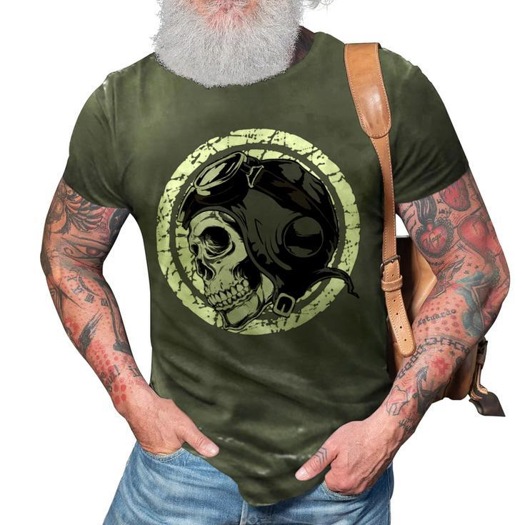 Motorcycle Skull With Helmet Dreaming 472 Shirt 3D Print Casual Tshirt