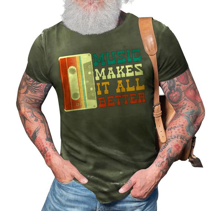 Music Makes It All Better 764 Shirt 3D Print Casual Tshirt