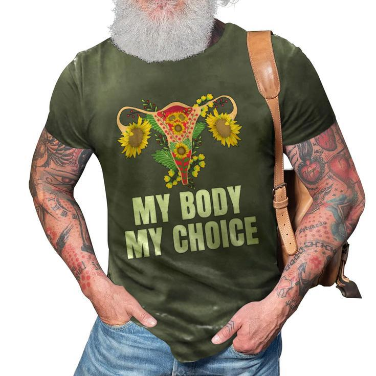 My Body My Choice Us Flag Feminist Womens Rights 3D Print Casual Tshirt