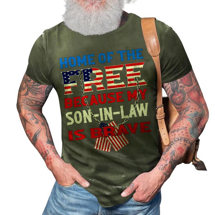 My Soninlaw Is Brave Home Of The Free 687 Shirt 3D Print Casual Tshirt