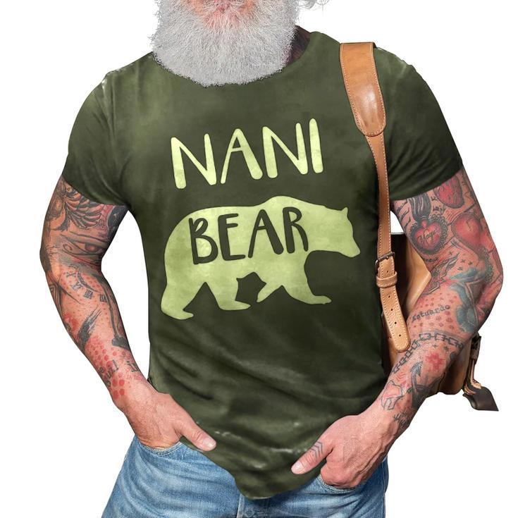 Nani Grandma Gift   Nani Bear 3D Print Casual Tshirt