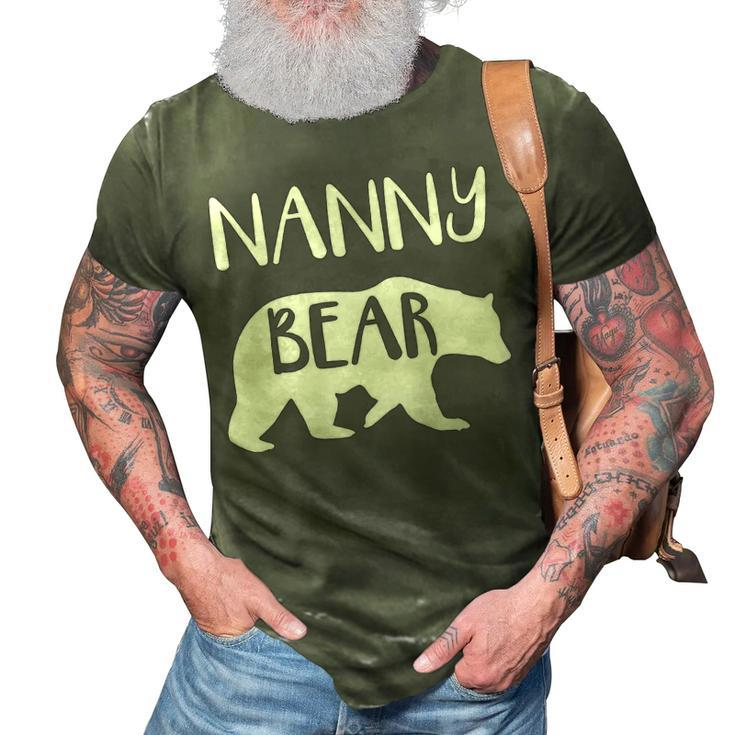 Nanny Grandma Gift   Nanny Bear 3D Print Casual Tshirt