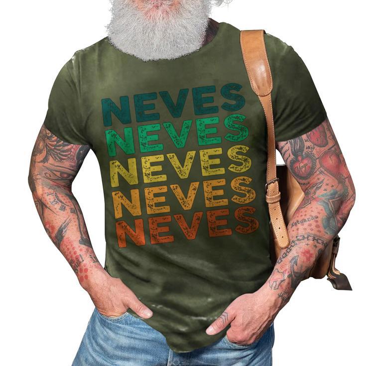 Neves Name Shirt Neves Family Name V3 3D Print Casual Tshirt