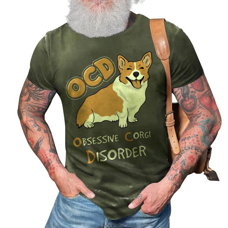 Ocd-Obsessive-Corgi Disorder 3D Print Casual Tshirt