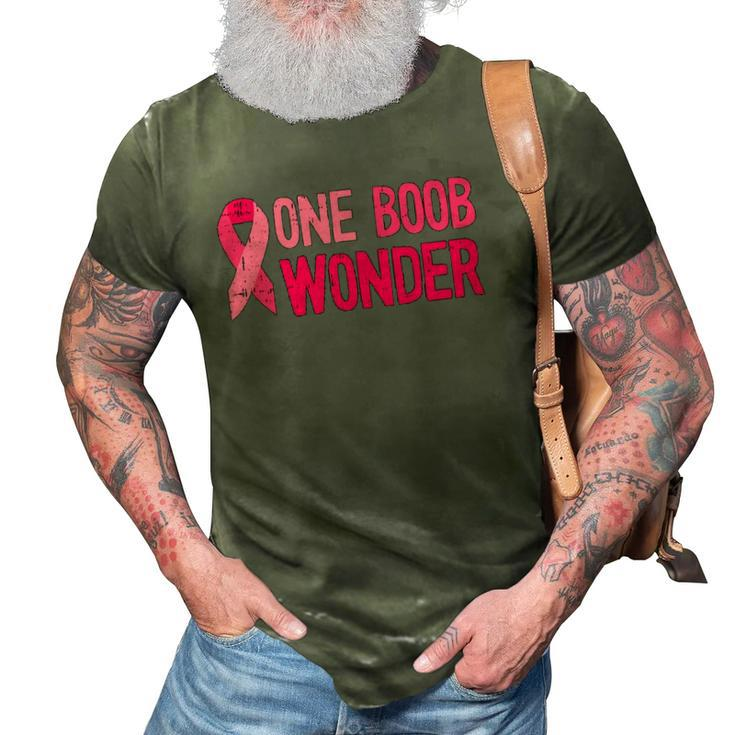 One Boob Wonder - Pink Ribbon Survivor Breast Cancer 3D Print Casual Tshirt