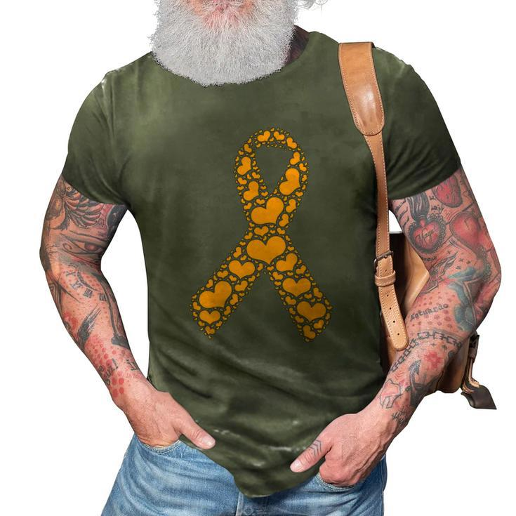 Orange Ribbon  For Gun Violence Awareness Anti Gun 3D Print Casual Tshirt