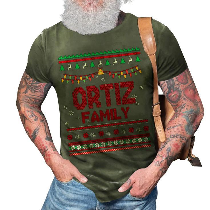 Ortiz Name Gift   Ortiz Family 3D Print Casual Tshirt