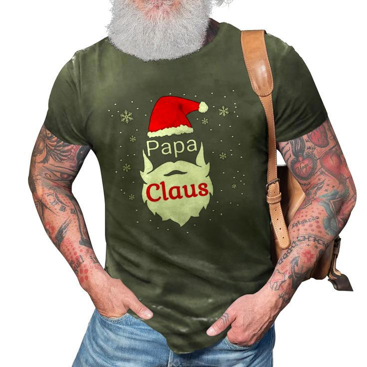 Papa Claus Christmas Believe Santa Claus Funny Family Claus 3D Print Casual Tshirt
