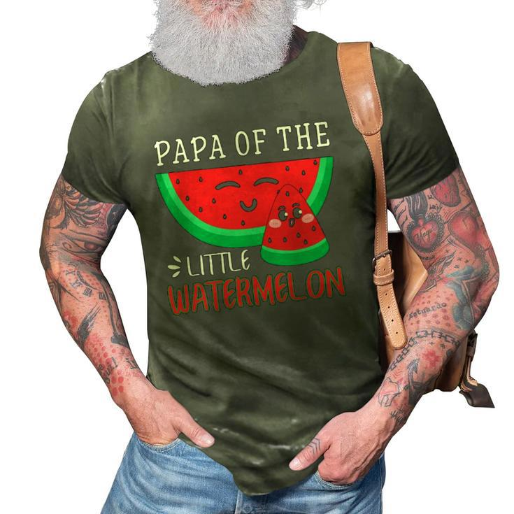Papa Of The Little Watermelon Melon Family Matching 3D Print Casual Tshirt