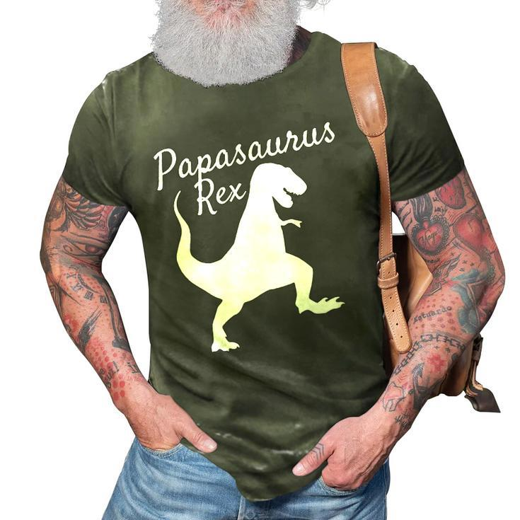 Papa Saurus Rex  Family Dinosaur Pajamas 3D Print Casual Tshirt