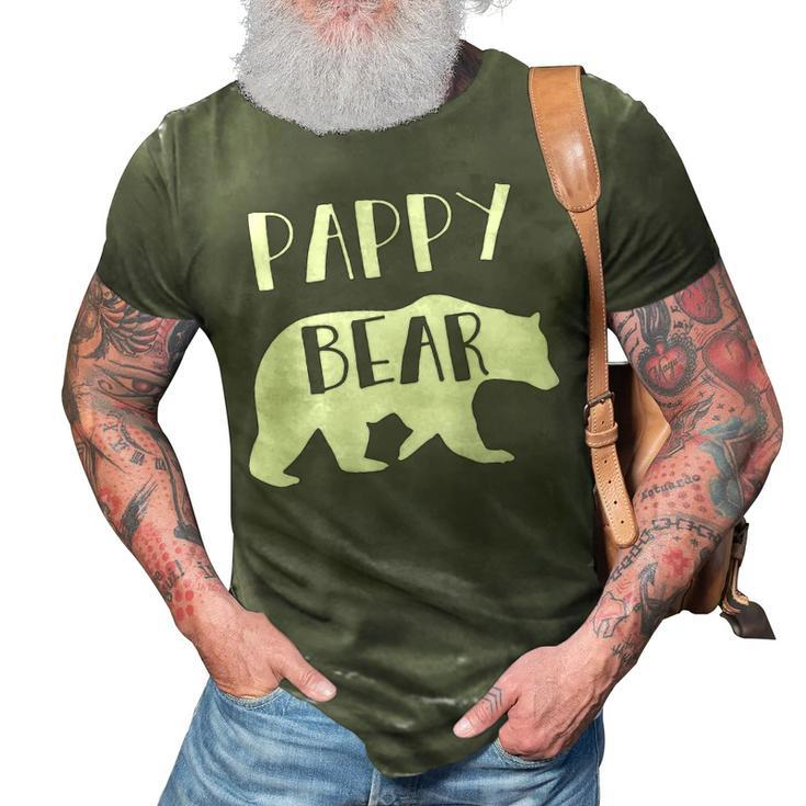 Pappy Grandpa Gift   Pappy Bear 3D Print Casual Tshirt