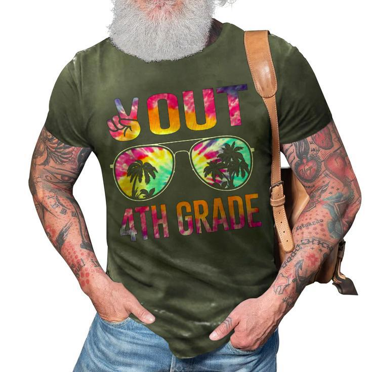 Peace Out 4Th Grade Tie Dye Graduation Last Day Of School  3D Print Casual Tshirt