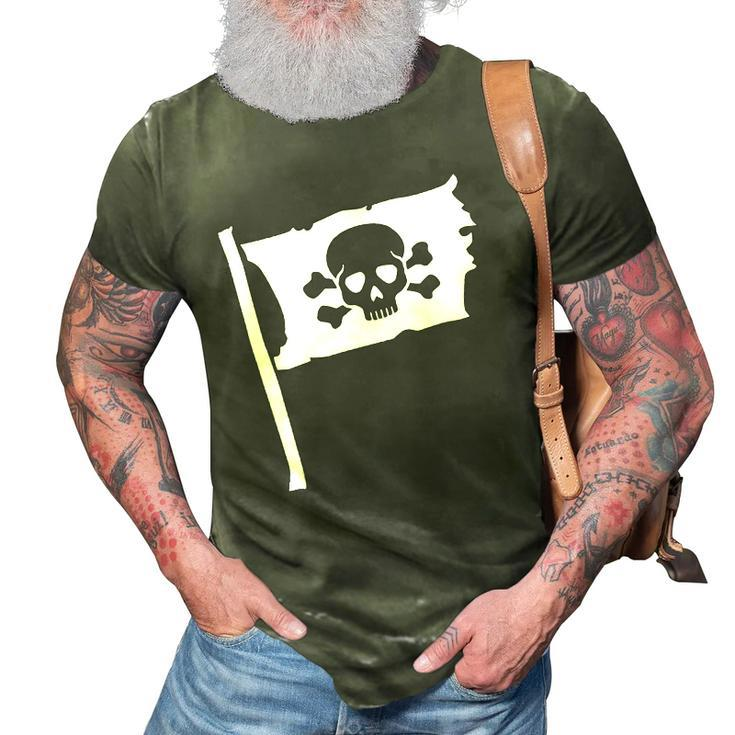 Pirate Flag Skull Crossed Bone Halloween Costume 3D Print Casual Tshirt