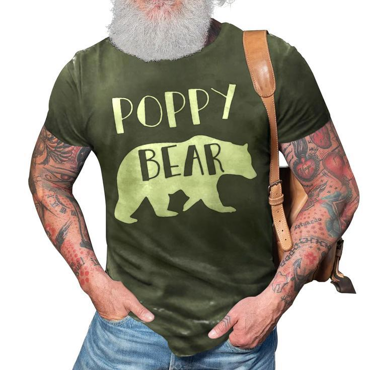 Poppy Grandpa Gift   Poppy Bear 3D Print Casual Tshirt