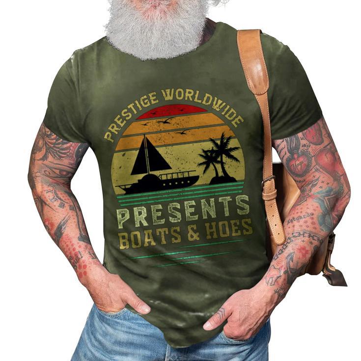 Prestigeworldwide Presentsboats Andhoes Vintage  Funny Boating  Boating Gifts 3D Print Casual Tshirt