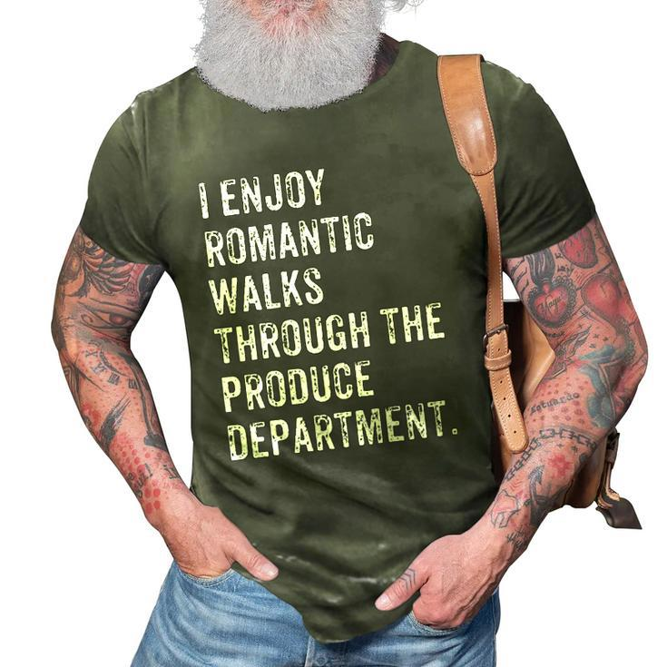 Produce Department Romantic Walk Food Gift 3D Print Casual Tshirt