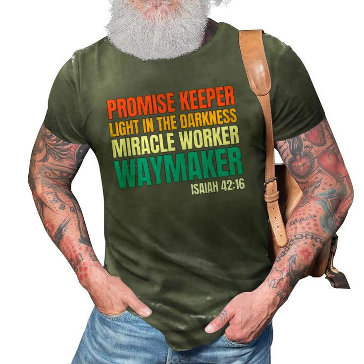 Promise Keeper Miracle Worker Waymaker Christian Faith 3D Print Casual Tshirt