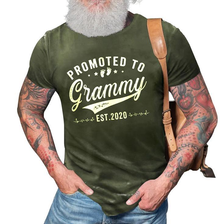Promoted To Grammy 2022 Vintage Mom Wife Gift Ideas New Mom 3D Print Casual Tshirt