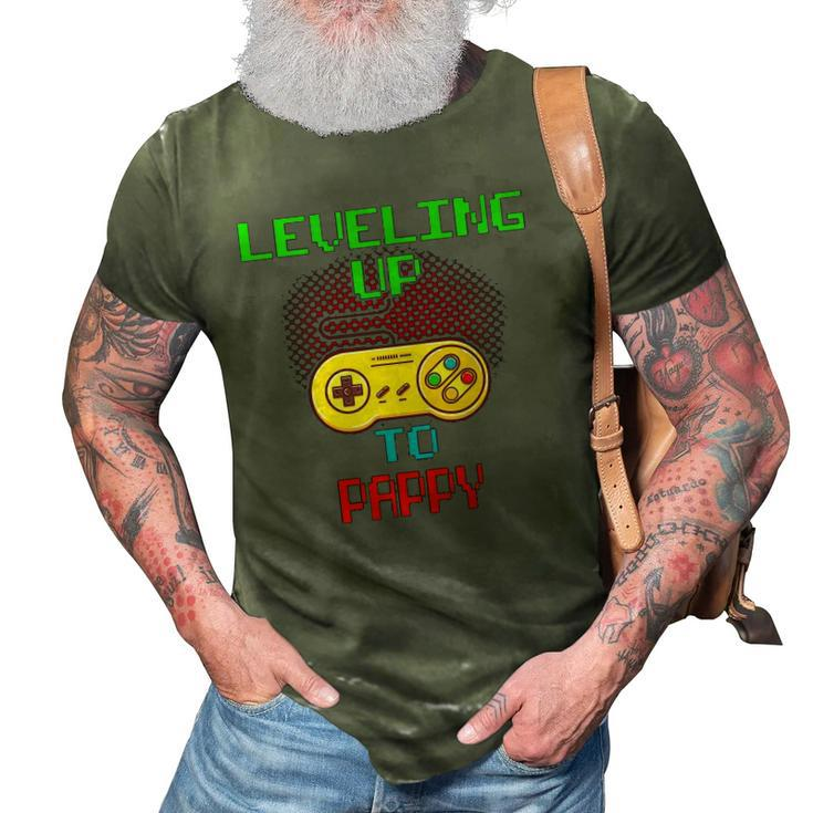 Promoted To Pappy Unlocked Gamer Leveling Up 3D Print Casual Tshirt