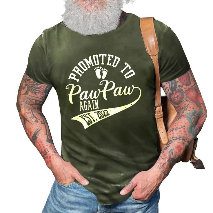 Promoted To Pawpaw Again 2022 Cute New Daddy For Men 3D Print Casual Tshirt