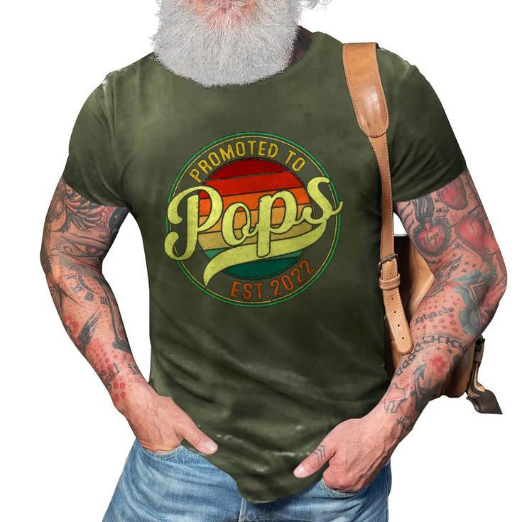 Promoted To Pops Est 2022 Soon To Be Pregnancy Announcement 3D Print Casual Tshirt