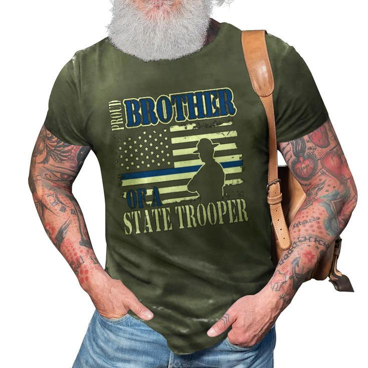 Proud Brother Of A State Police Officer 3D Print Casual Tshirt