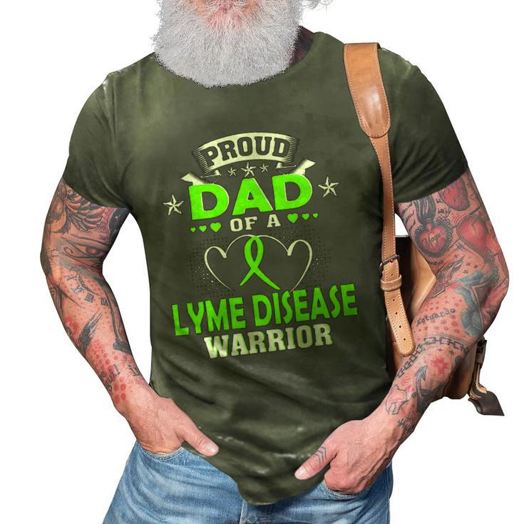 Proud Dad Of A Lyme Disease Warrior 3D Print Casual Tshirt