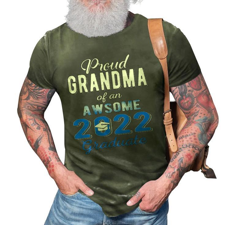 Proud Grandma Of 2022 Graduation Class 2022 Graduate Family 3D Print Casual Tshirt