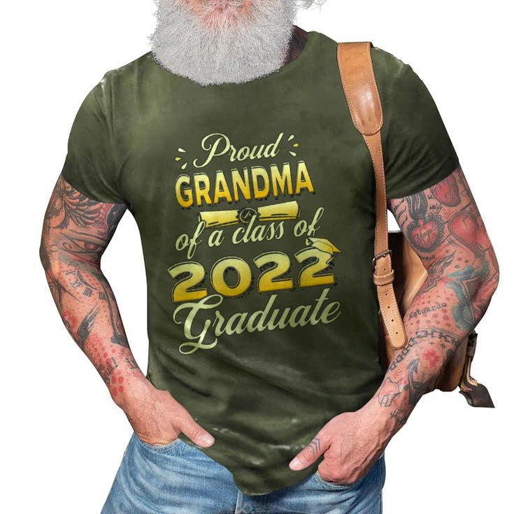 Proud Grandma Of Class Of 2022 Senior Graduate Grandma 3D Print Casual Tshirt