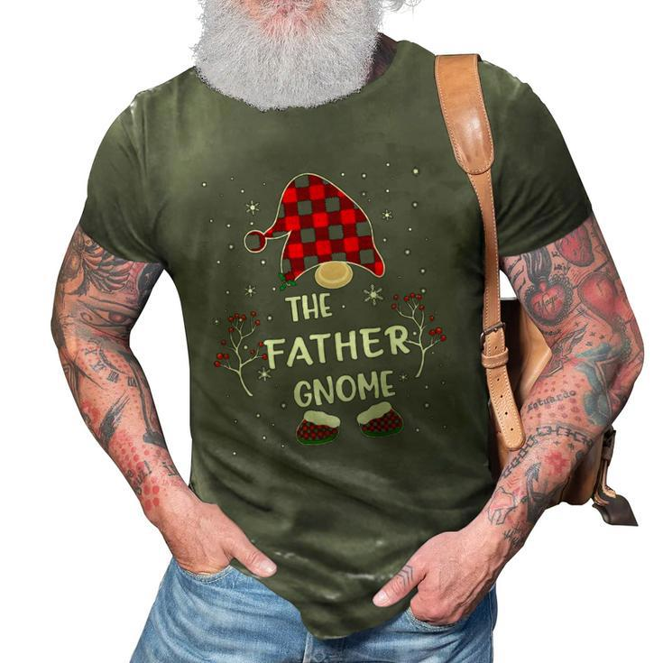 Red Buffalo Plaid Matching The Father Gnome Christmas 3D Print Casual Tshirt