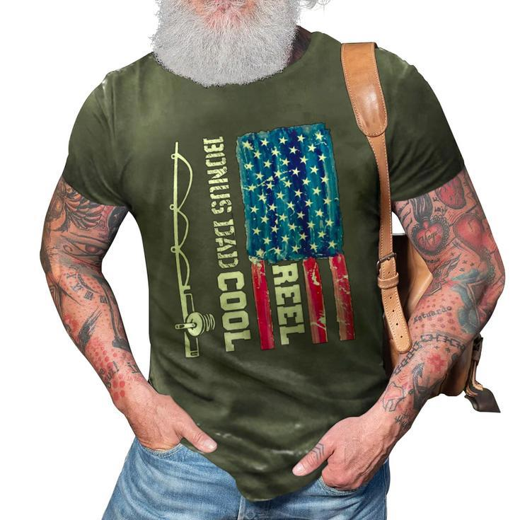 Reel Cool Bonus Dad Fishing Birthday Fathers Gift 3D Print Casual Tshirt