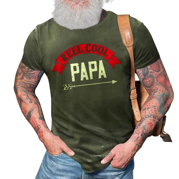 Reel Cool Papa Papa T-Shirt Fathers Day Gift 3D Print Casual Tshirt