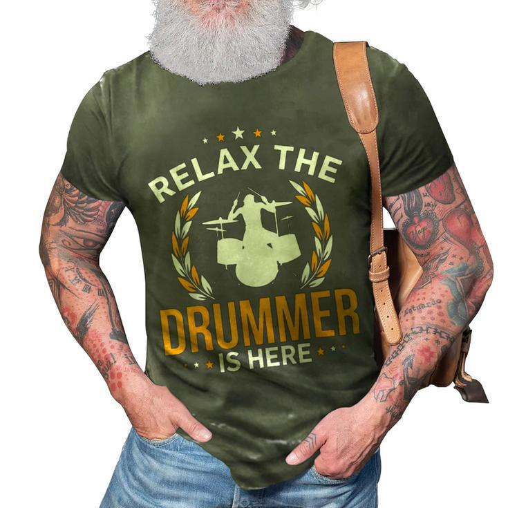 Relax The Drummer Here  3D Print Casual Tshirt
