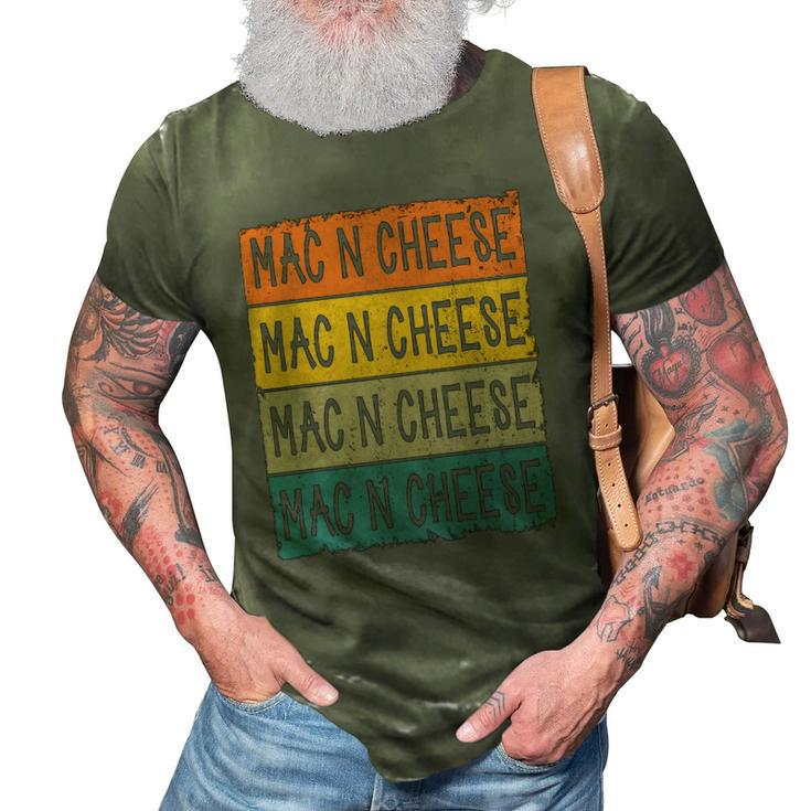 Retro Mac N Cheese Foodie Lover Macaroni And Cheese 3D Print Casual Tshirt