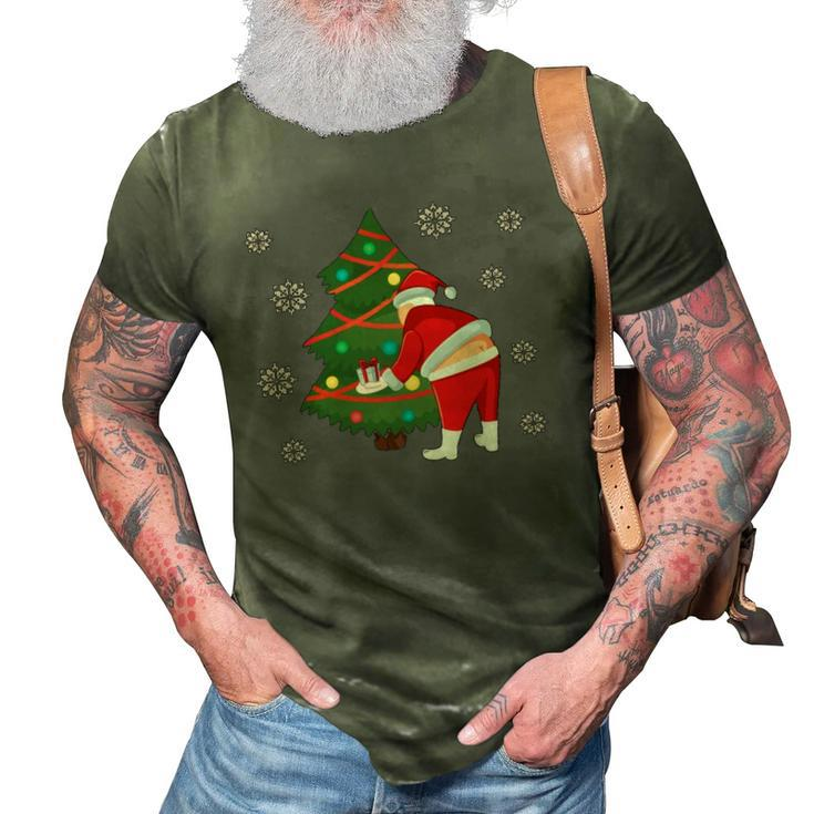 Santa Butt Crack Merry Christmas 3D Print Casual Tshirt