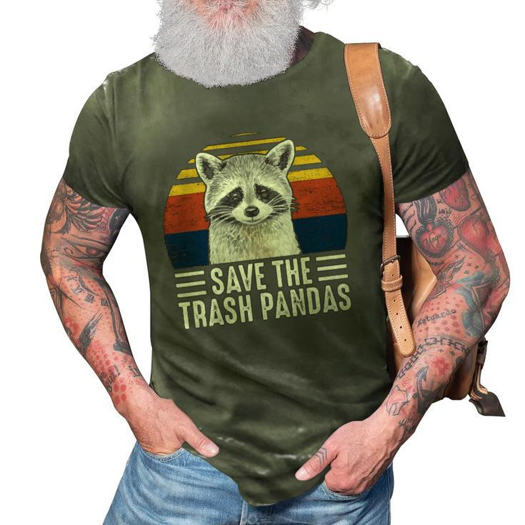 Save The Trash Panda Funny Raccoon Lover 3D Print Casual Tshirt