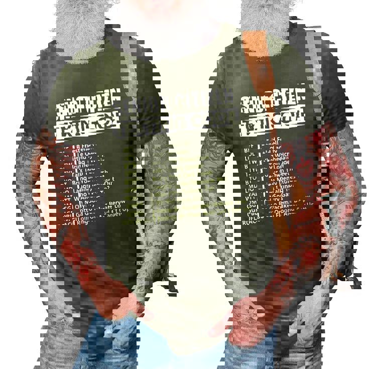 Senior Citizen Texting Code Amazing Print For Old People 3D Print Casual Tshirt