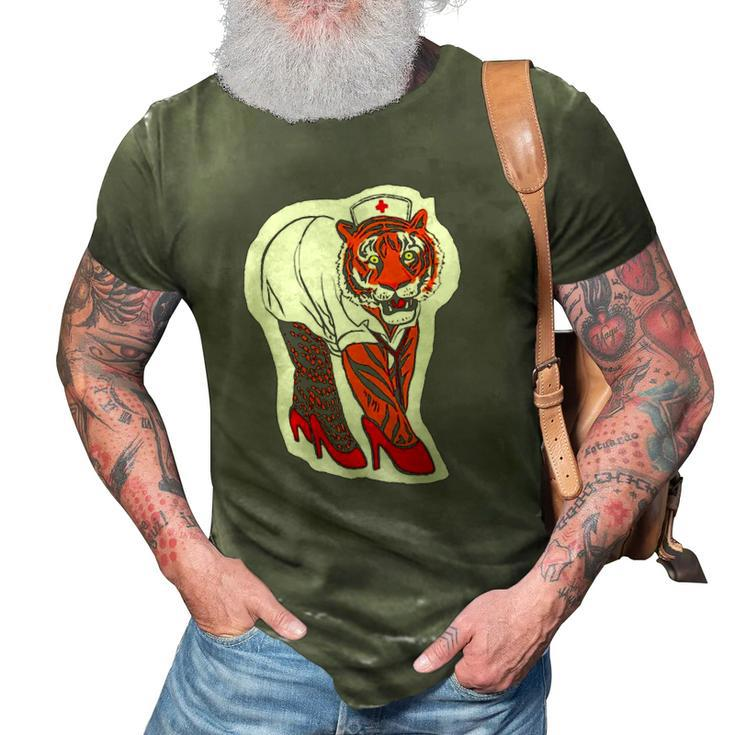 Sexy Tiger Nurse Tiger Lover Gift 3D Print Casual Tshirt
